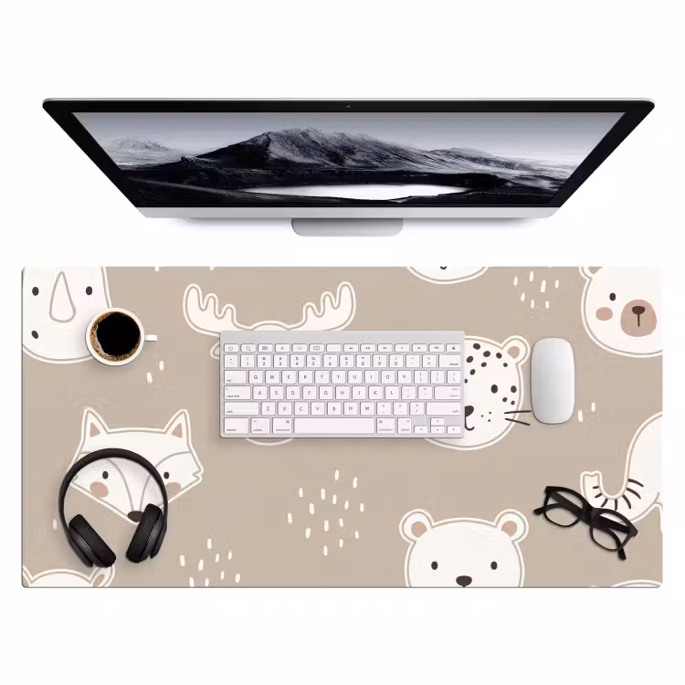Bureau onderlegger - Dieren - Patroon - Illustratie - Modern - Beige — 4