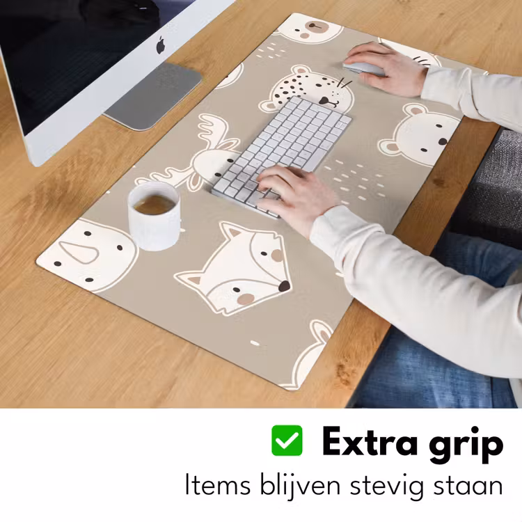 Bureau onderlegger - Dieren - Patroon - Illustratie - Modern - Beige — 6