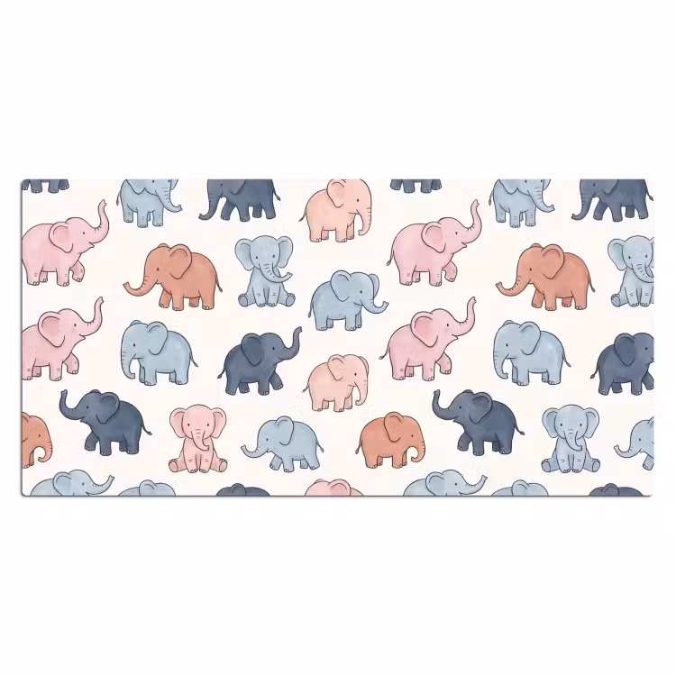 Bureau onderlegger - Dieren - Patroon - Kinderkamer - Pastel - Speels — 2