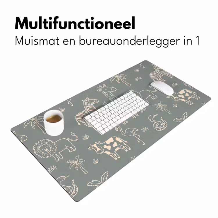 Bureau onderlegger - Dieren - Safari - Patroon - Illustratie - Groen — 7
