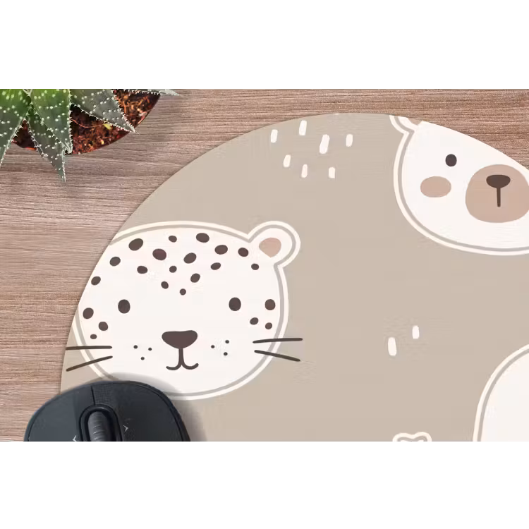 Muismat - Dieren - Patroon - Illustratie - Modern - Beige — 4