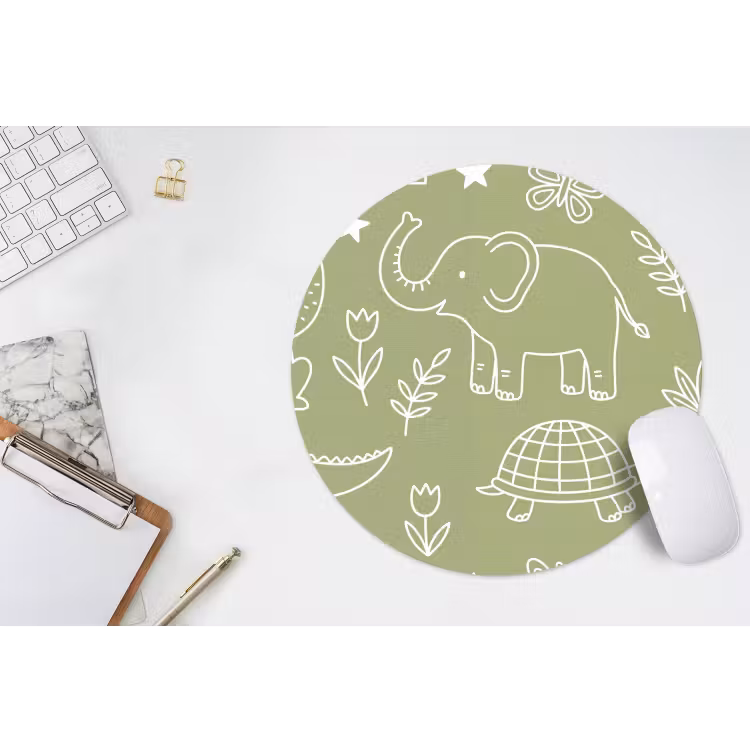 Muismat - Dieren - Patroon - Illustratie - Natuur - Groen — 2