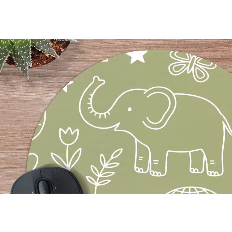 Muismat - Dieren - Patroon - Illustratie - Natuur - Groen — 4