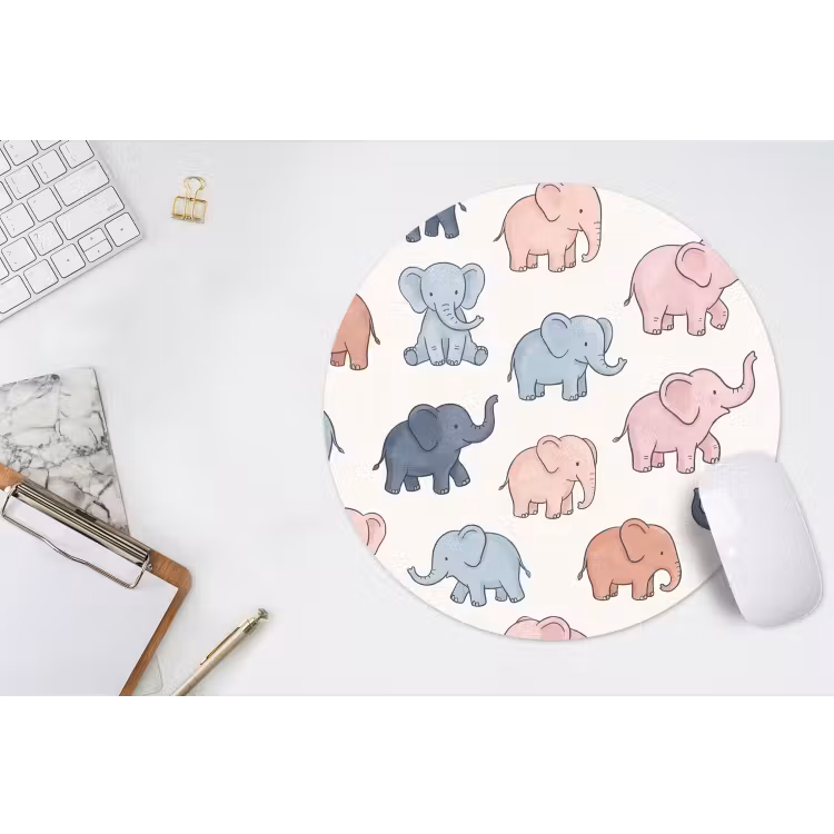 Muismat - Dieren - Patroon - Kinderkamer - Pastel - Speels — 2