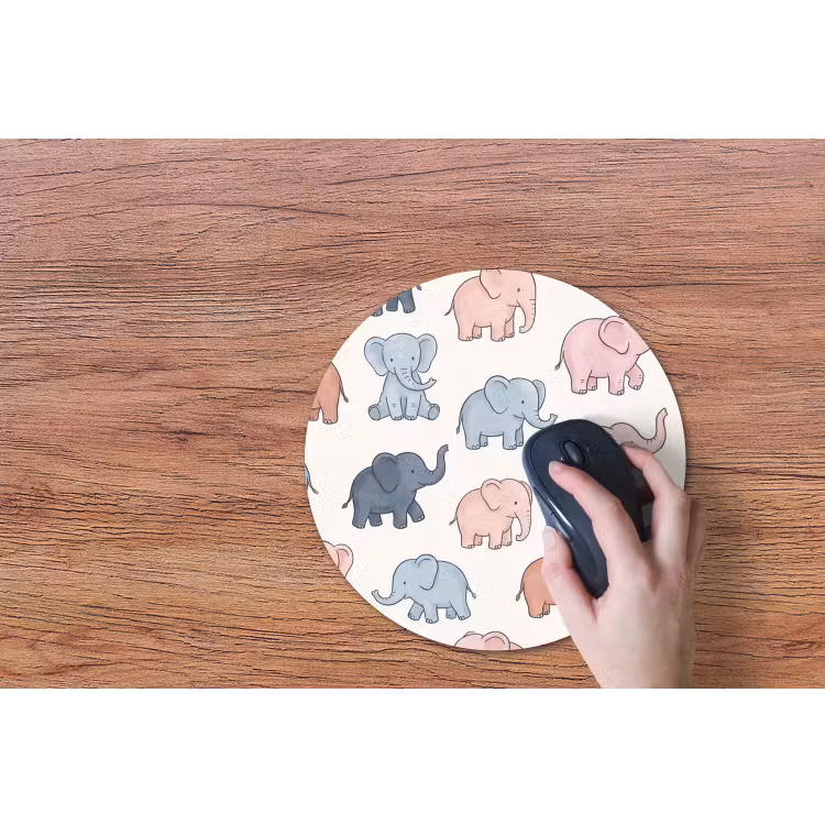 Muismat - Dieren - Patroon - Kinderkamer - Pastel - Speels — 3