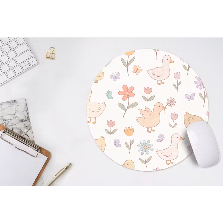 Muismat - Vogel - Bloemen - Patroon - Pastel - Dieren — 2