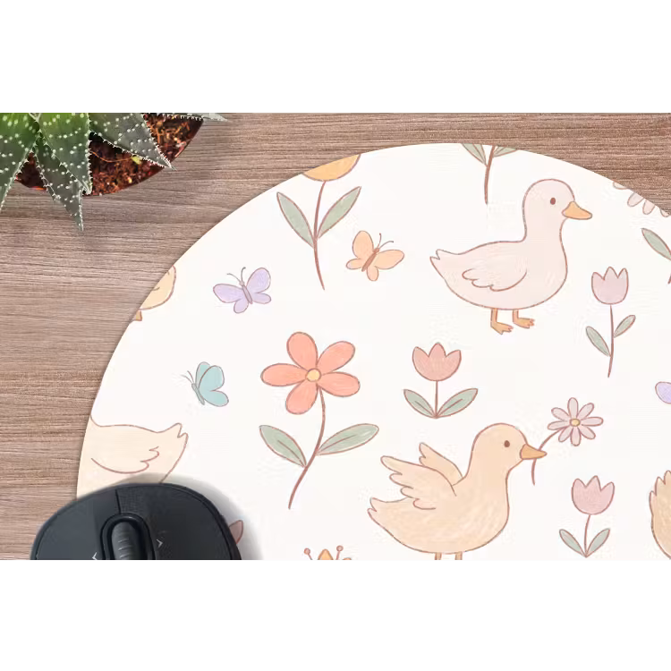Muismat - Vogel - Bloemen - Patroon - Pastel - Dieren — 4