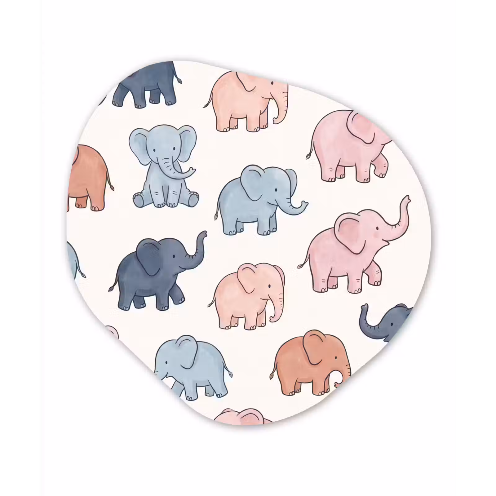 Organisch schilderij - Glas - Dieren - Patroon - Kinderkamer - Pastel - Speels — 1