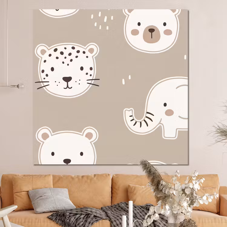 Forex - Dieren - Patroon - Illustratie - Modern - Beige — 4
