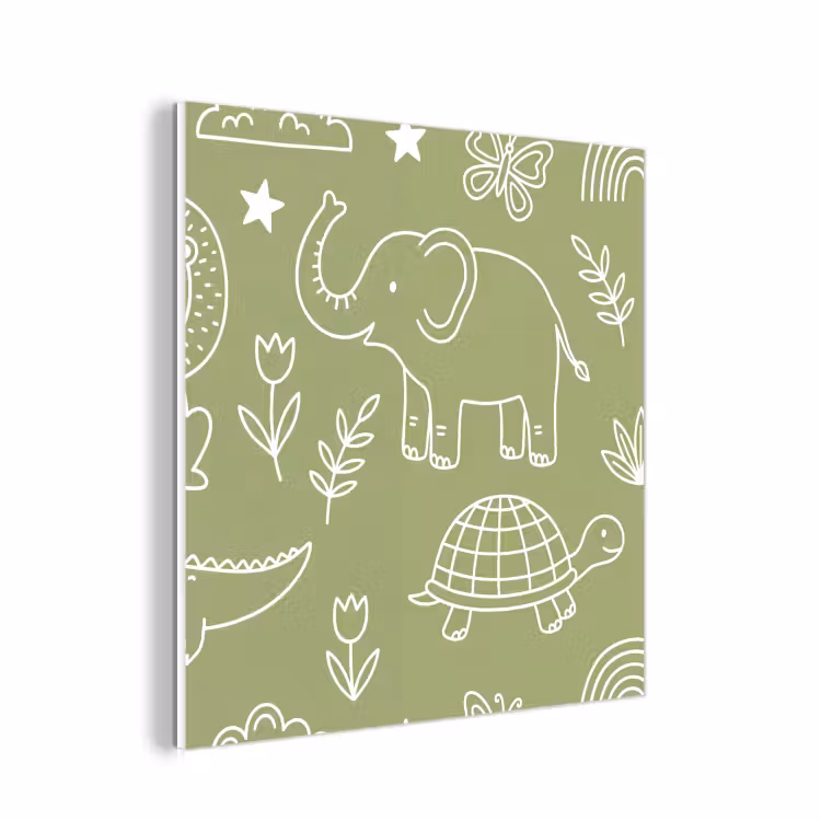 Forex - Dieren - Patroon - Illustratie - Natuur - Groen — 1