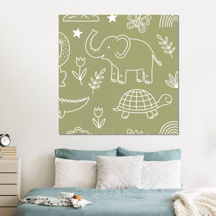 Forex - Dieren - Patroon - Illustratie - Natuur - Groen — 2