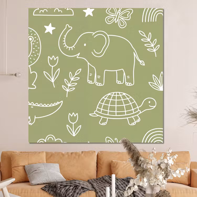 Forex - Dieren - Patroon - Illustratie - Natuur - Groen — 4