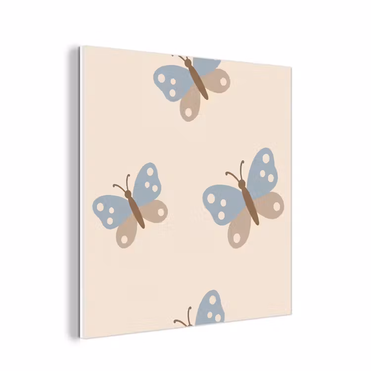 Forex - Insect - Vlinderpatroon - Abstract - Blauw - Beige — 1
