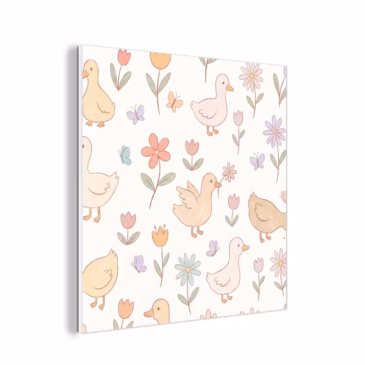 Forex - Vogel - Bloemen - Patroon - Pastel - Dieren — 1