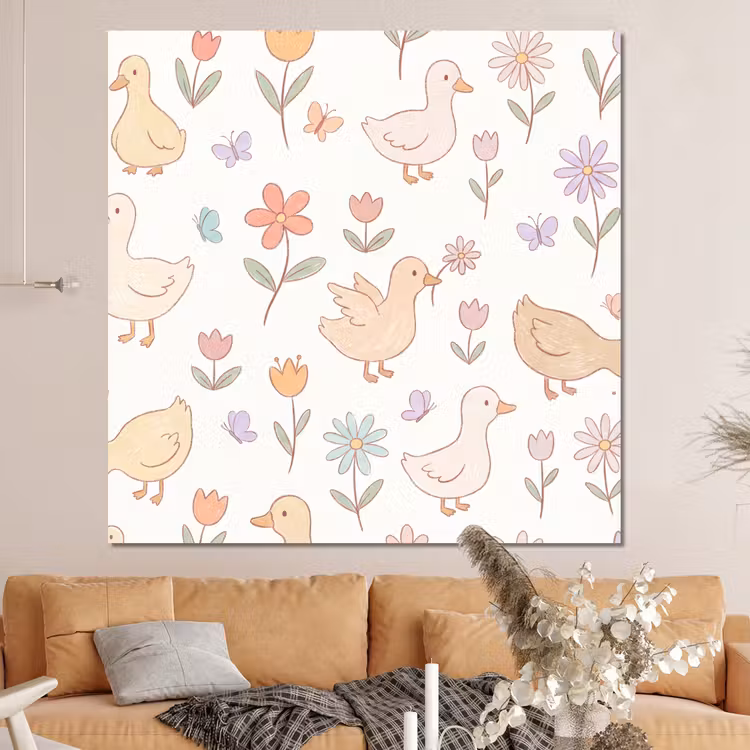 Forex - Vogel - Bloemen - Patroon - Pastel - Dieren — 4