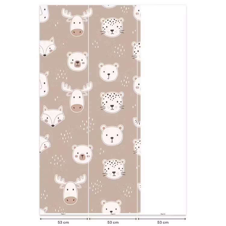 Behang - Dieren - Patroon - Illustratie - Modern - Beige — 6