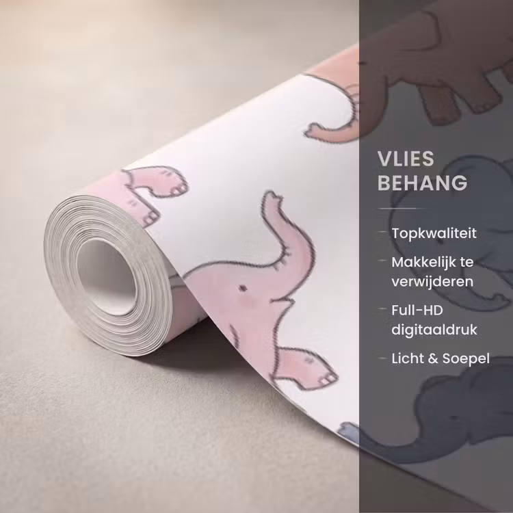 Behang - Dieren - Patroon - Kinderkamer - Pastel - Speels — 3