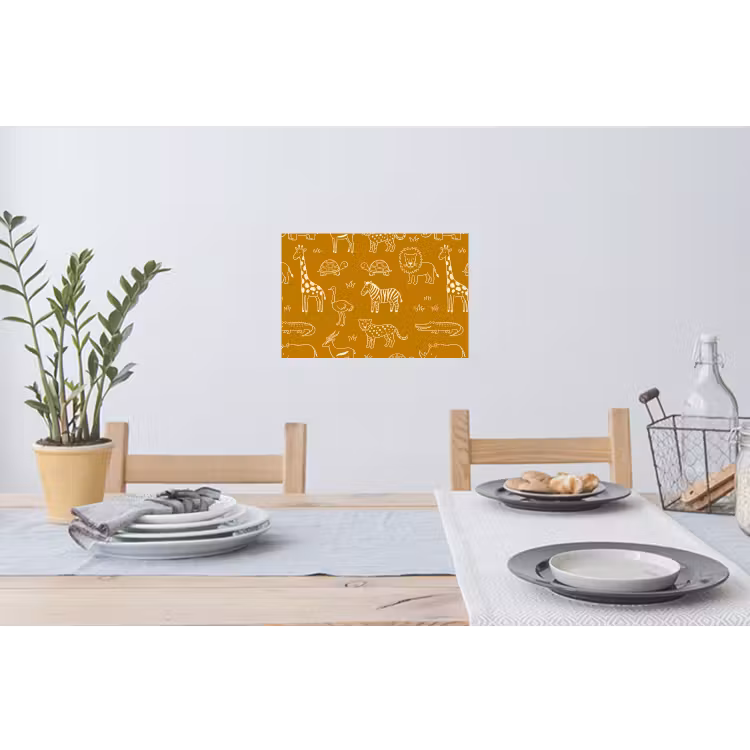 Muursticker - Dieren - Safari - Patroon - Kinderlijk - Oker — 3