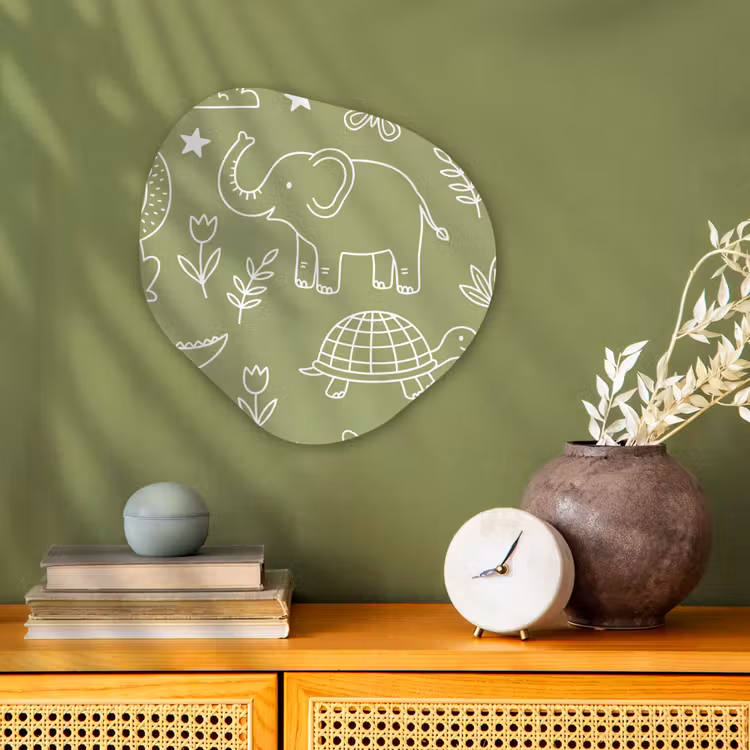 Organisch schilderij - Forex - Dieren - Patroon - Illustratie - Natuur - Groen — 2