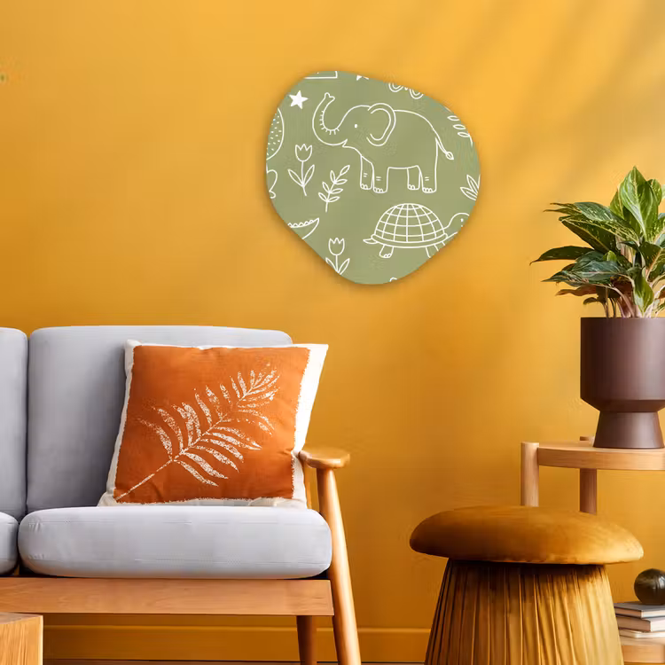 Organisch schilderij - Forex - Dieren - Patroon - Illustratie - Natuur - Groen — 3