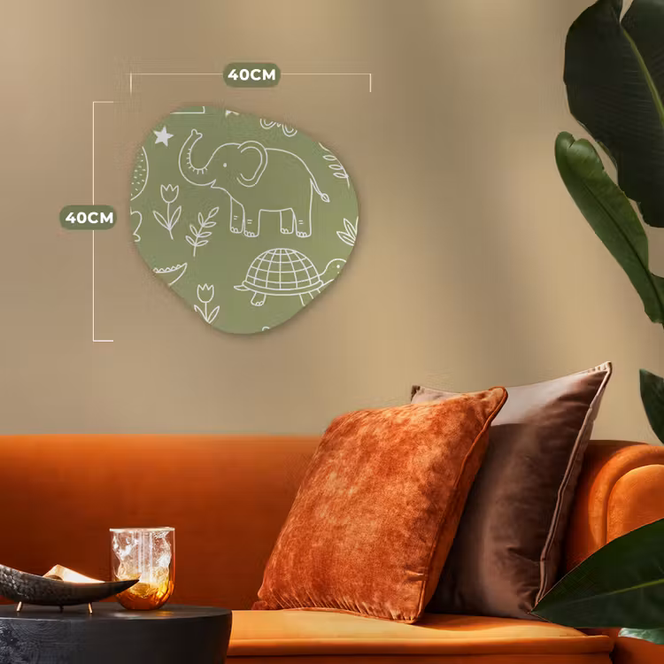 Organisch schilderij - Forex - Dieren - Patroon - Illustratie - Natuur - Groen — 4