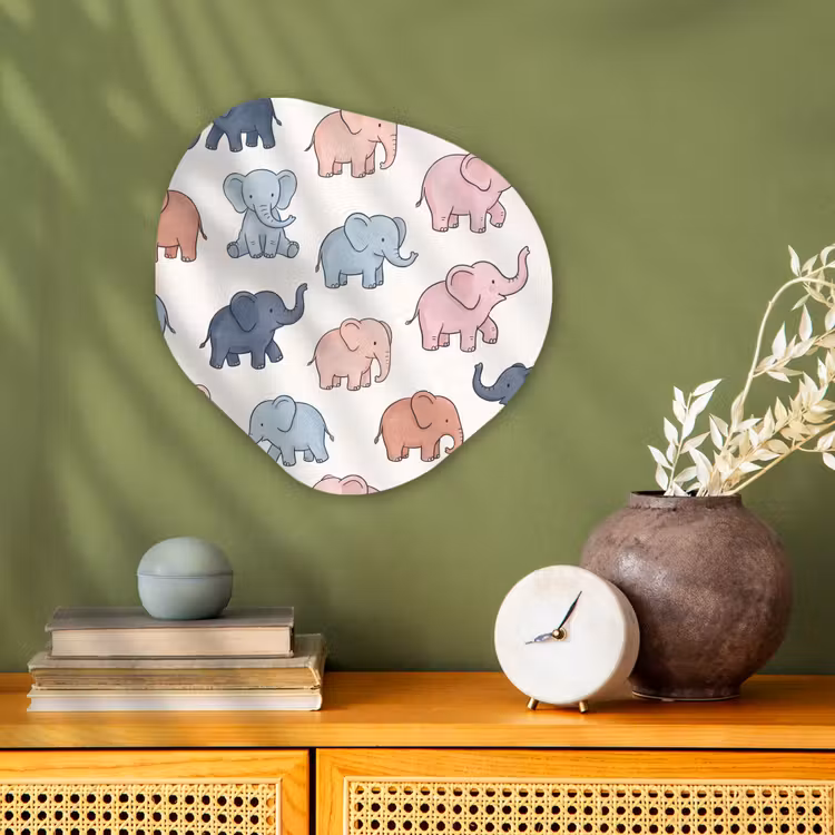 Organisch schilderij - Forex - Dieren - Patroon - Kinderkamer - Pastel - Speels — 2