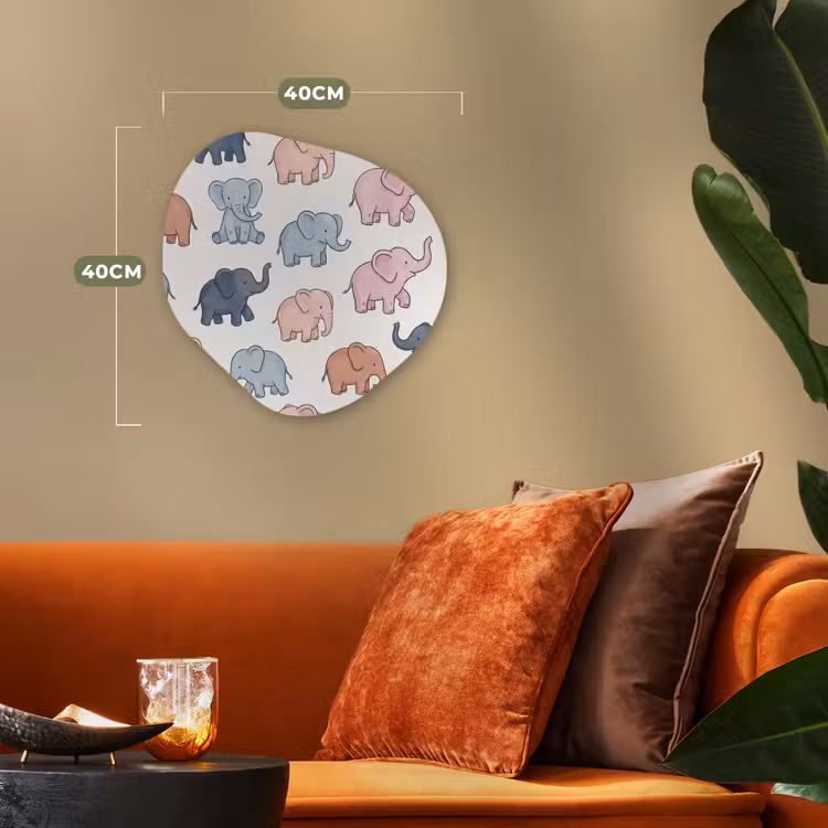 Organisch schilderij - Forex - Dieren - Patroon - Kinderkamer - Pastel - Speels — 4