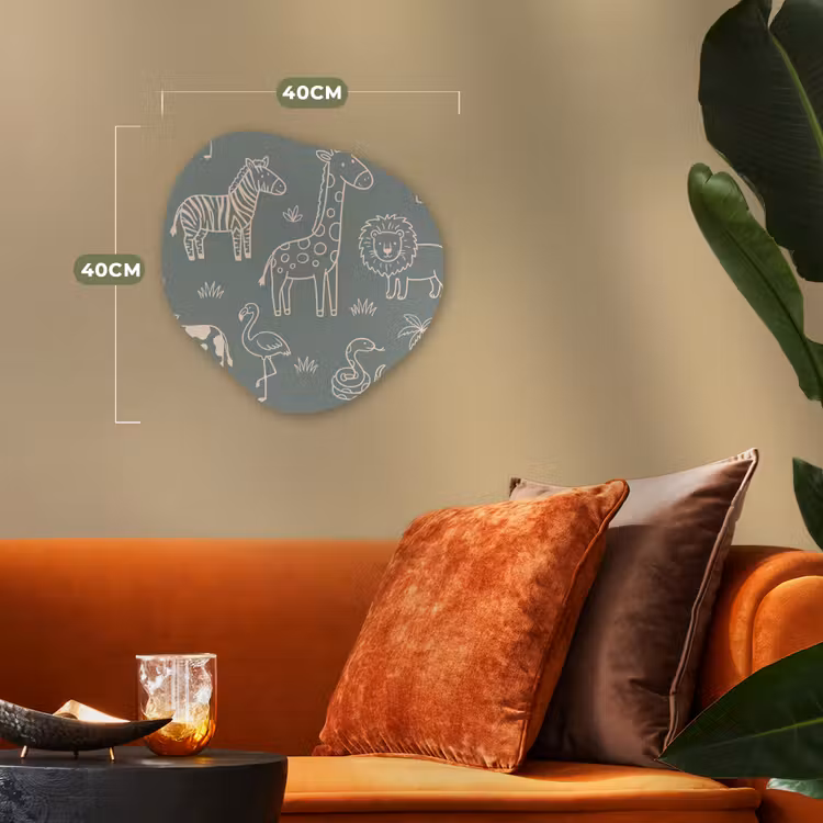Organisch schilderij - Forex - Dieren - Safari - Patroon - Illustratie - Groen — 4