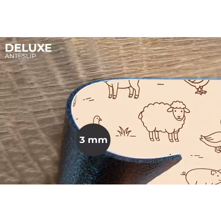 Placemat - 6 stuks - Dieren - Patroon - Boerderij - Minimalistisch - Beige — 4