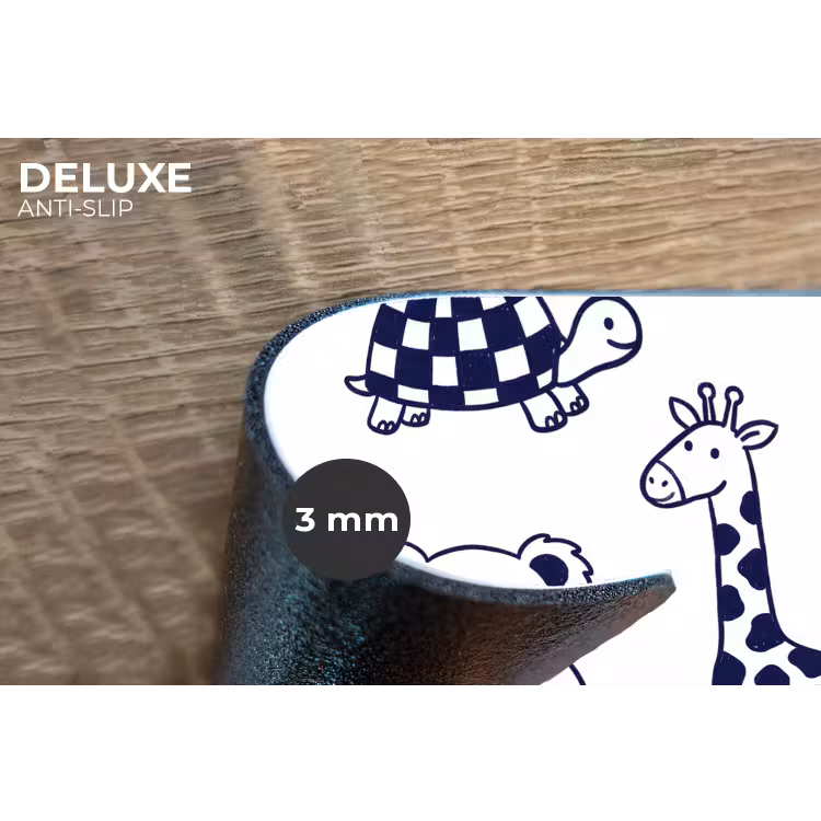 Placemat - 6 stuks - Dieren - Patroon - Kinderkamer - Grafisch - Wit-Blauw — 4