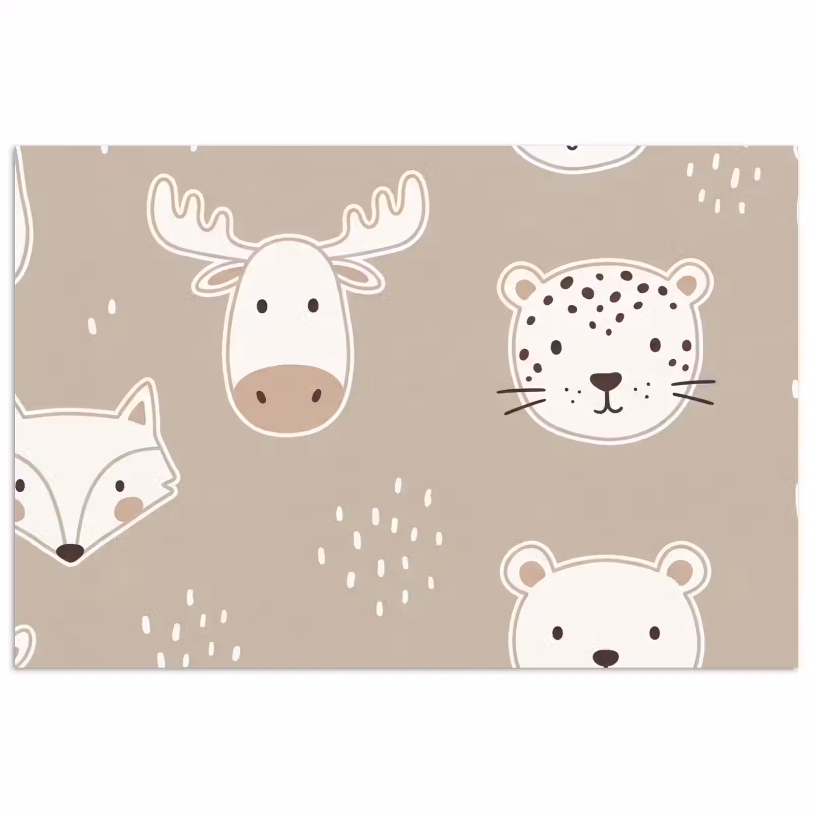 Poster - Dieren - Patroon - Illustratie - Modern - Beige — 1