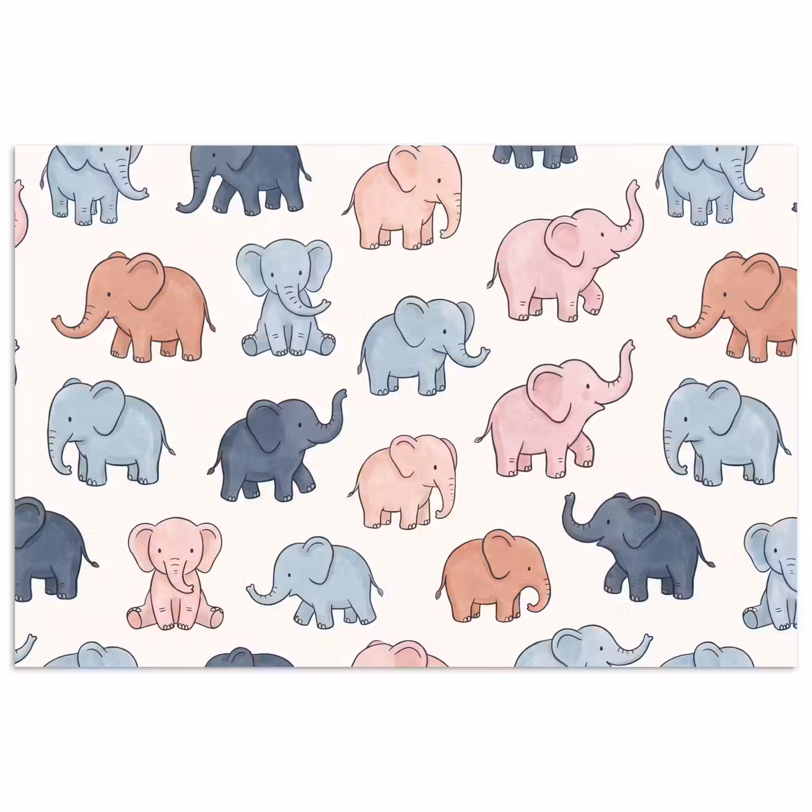 Poster - Dieren - Patroon - Kinderkamer - Pastel - Speels — 1