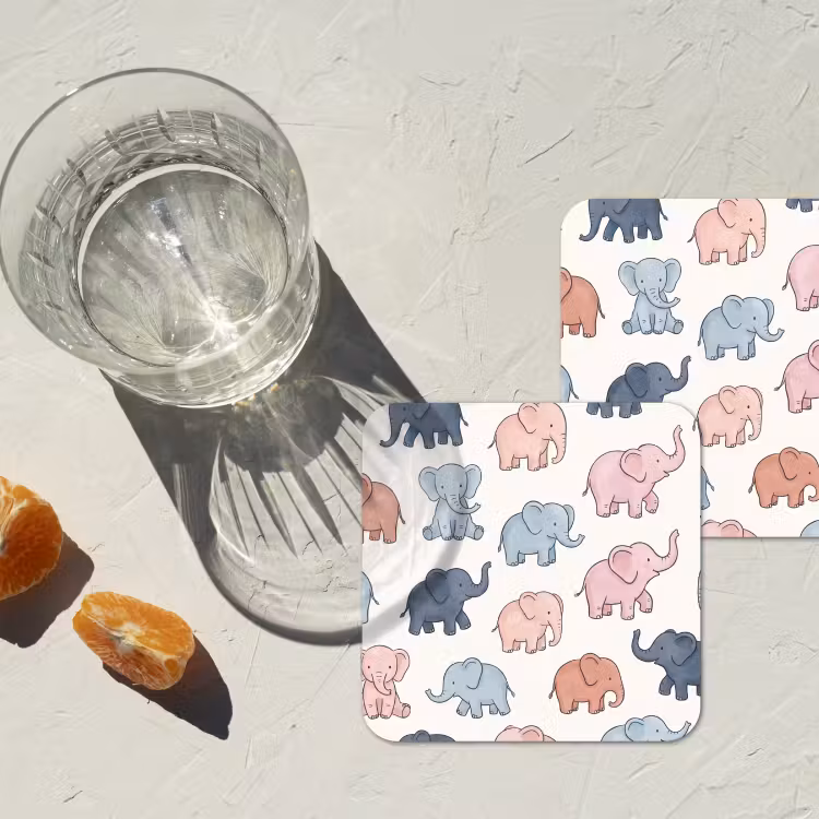 Onderzetter​ - Dieren - Patroon - Kinderkamer - Pastel - Speels — 2