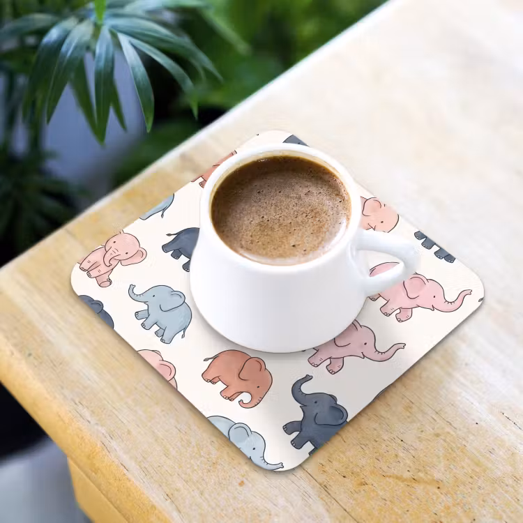Onderzetter​ - Dieren - Patroon - Kinderkamer - Pastel - Speels — 3