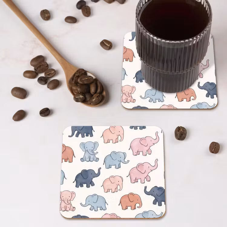 Onderzetter​ - Dieren - Patroon - Kinderkamer - Pastel - Speels — 4
