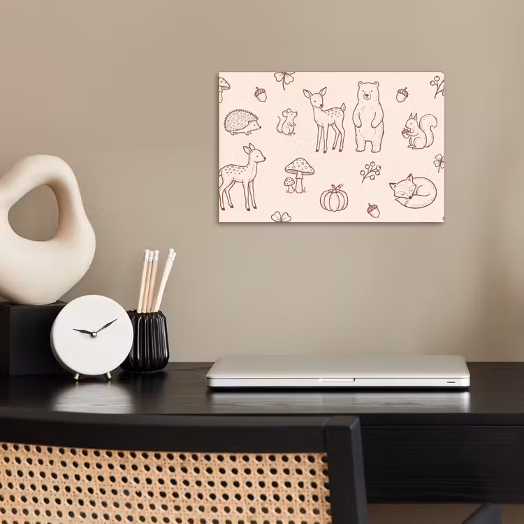 Poster - Dieren - Bos - Natuur - Schets - Patroon — 2