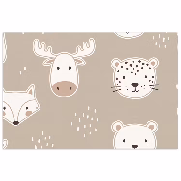 Poster - Dieren - Patroon - Illustratie - Modern - Beige — 1