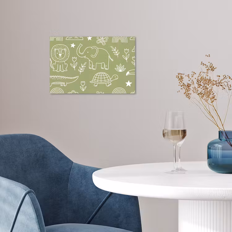 Poster - Dieren - Patroon - Illustratie - Natuur - Groen — 4