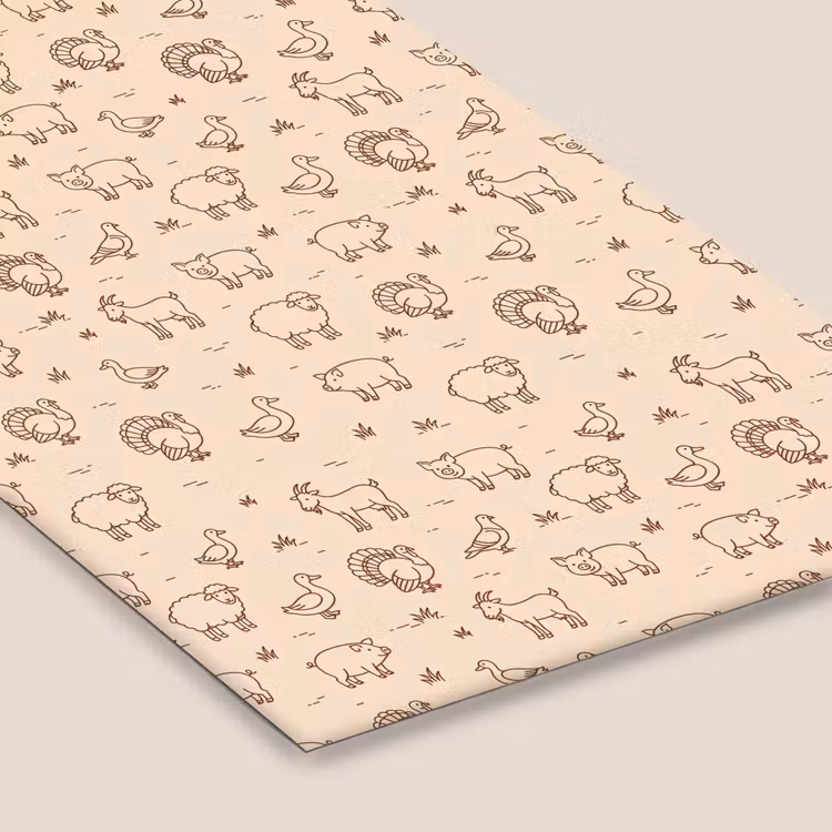 Poster met lijst - Dieren - Patroon - Boerderij - Minimalistisch - Beige — 7