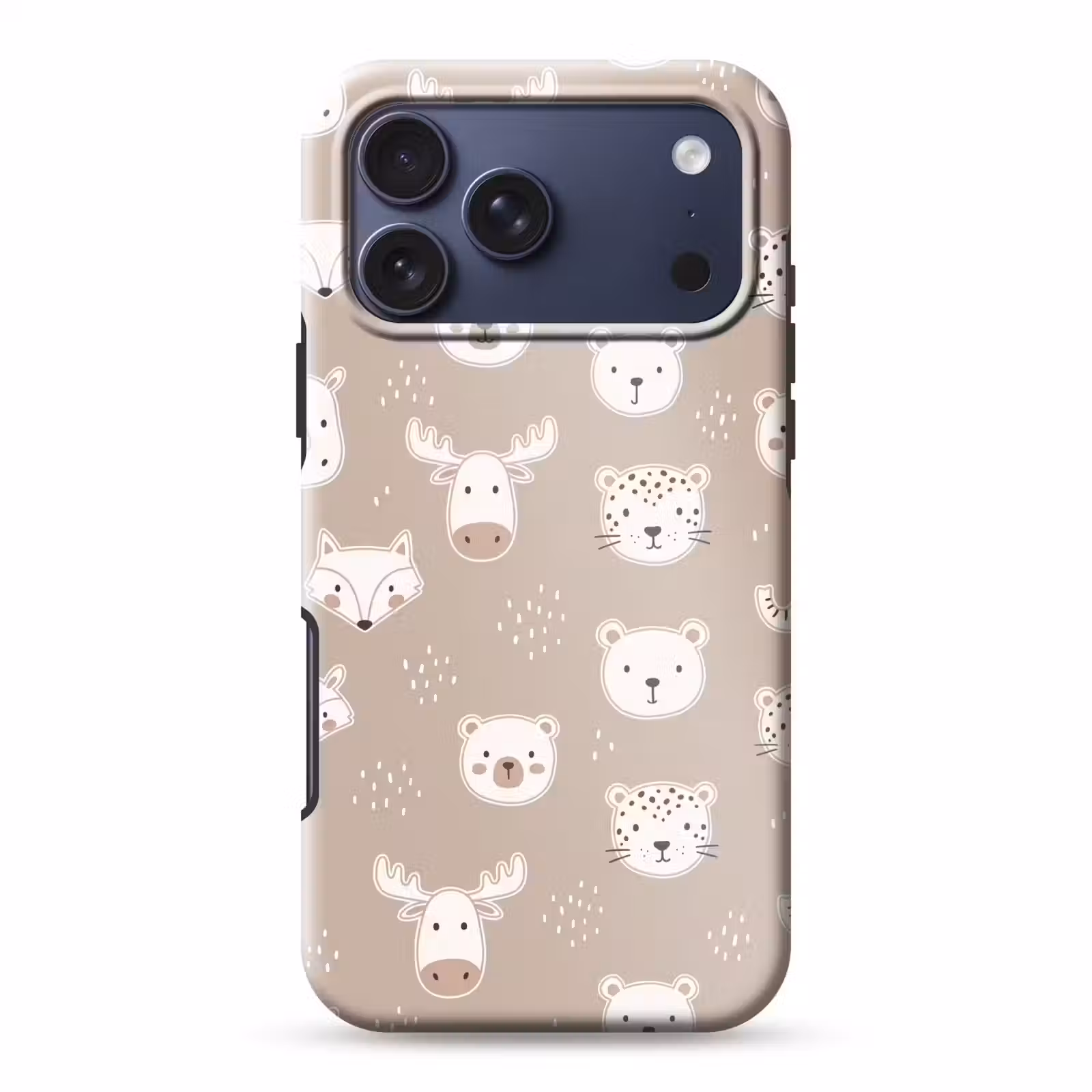 Telefoonhoesje Toughcase - Dieren - Patroon - Illustratie - Modern - Beige — 1