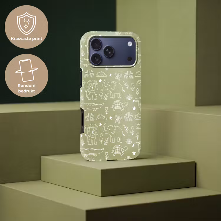 Telefoonhoesje Toughcase - Dieren - Patroon - Illustratie - Natuur - Groen — 7