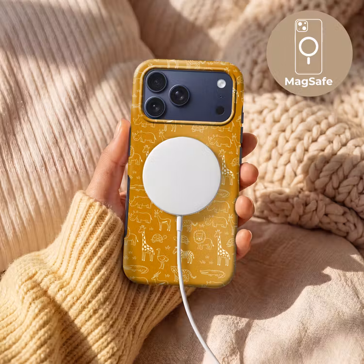 Telefoonhoesje Toughcase - Dieren - Safari - Patroon - Kinderlijk - Oker — 8