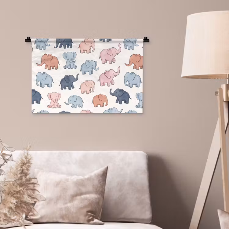 Wandkleed - Dieren - Patroon - Kinderkamer - Pastel - Speels — 2
