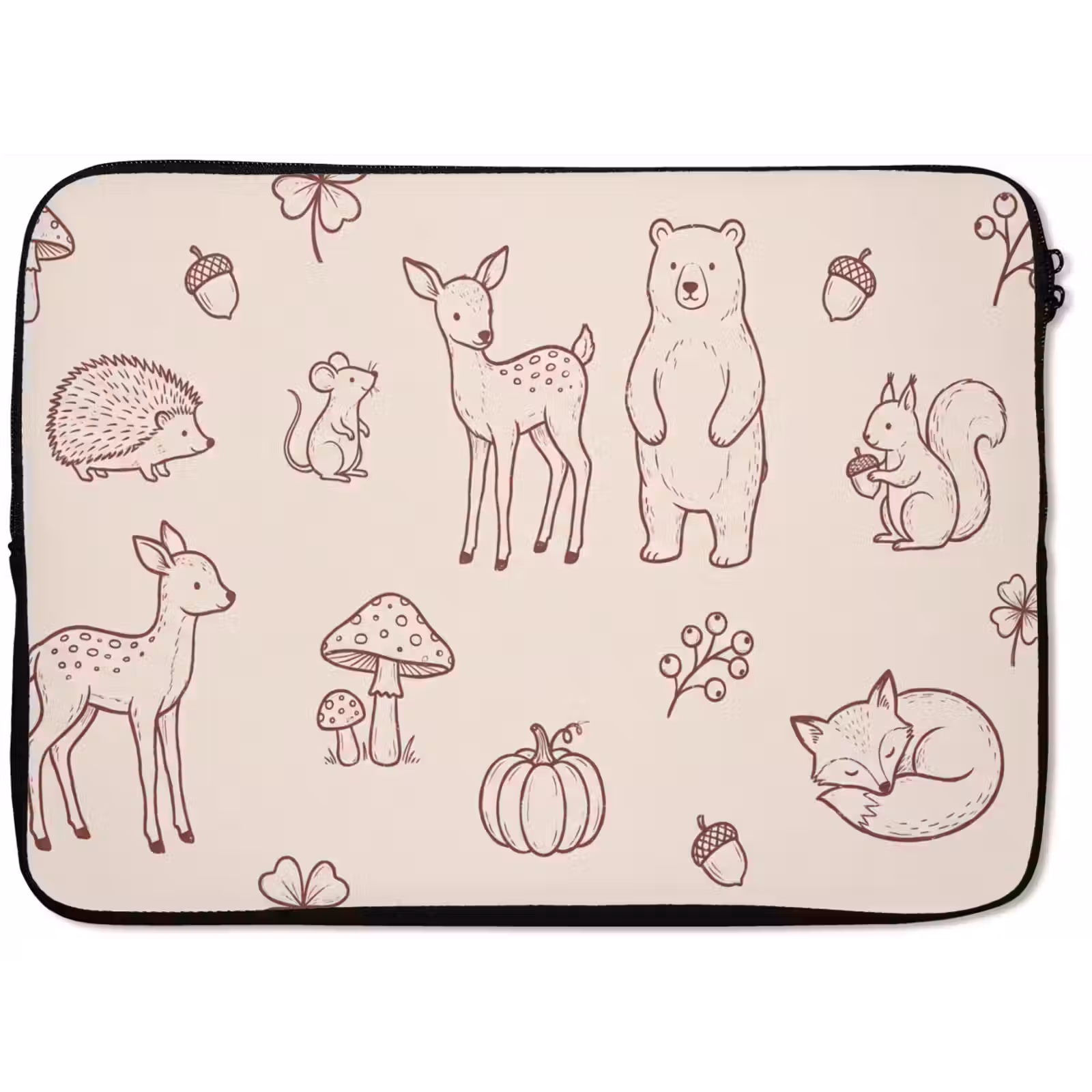 Laptophoes - Dieren - Bos - Natuur - Schets - Patroon — 1