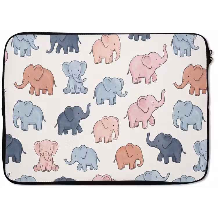 Laptophoes - Dieren - Patroon - Kinderkamer - Pastel - Speels — 1