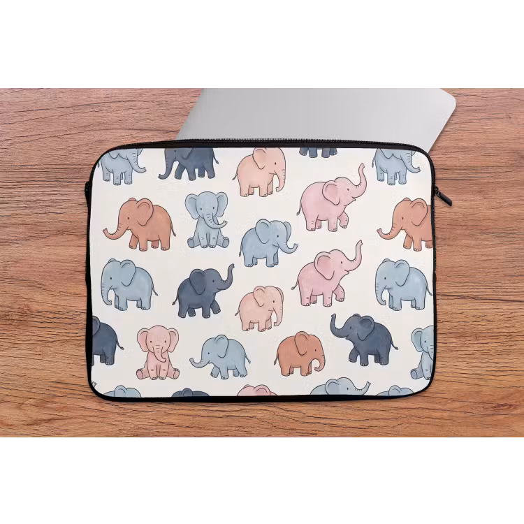 Laptophoes - Dieren - Patroon - Kinderkamer - Pastel - Speels — 2