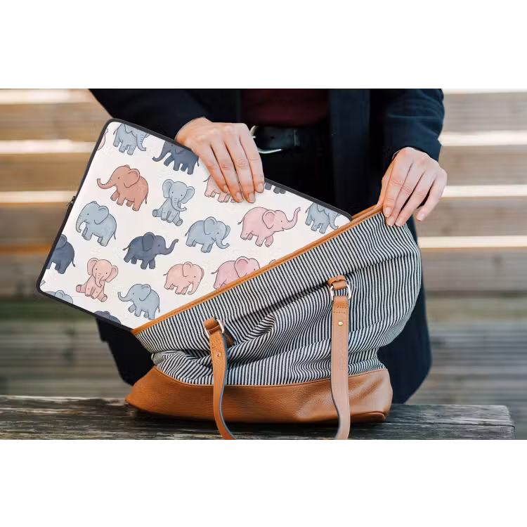 Laptophoes - Dieren - Patroon - Kinderkamer - Pastel - Speels — 4