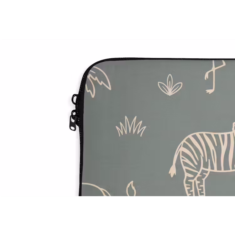 Laptophoes - Dieren - Safari - Patroon - Illustratie - Groen — 5