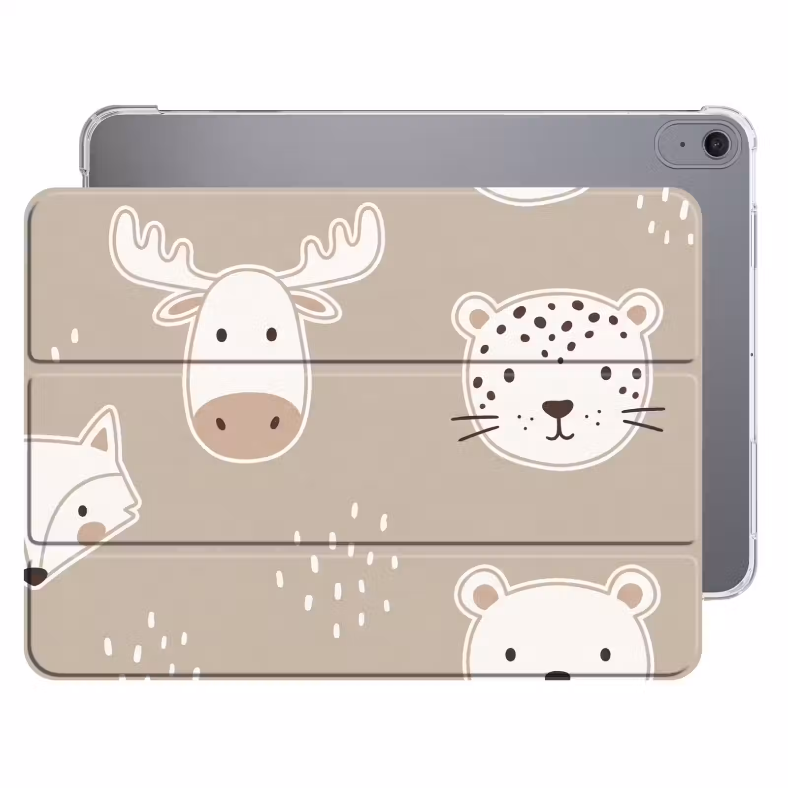 iPad hoes - Dieren - Patroon - Illustratie - Modern - Beige — 1