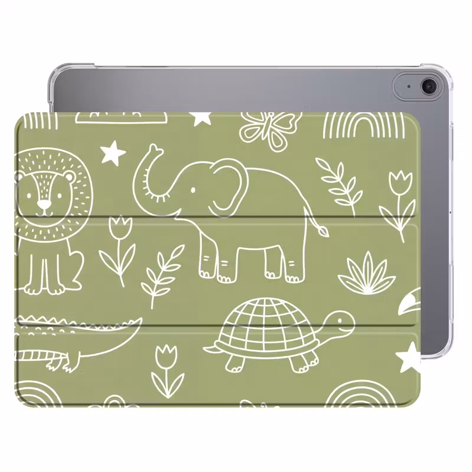 iPad hoes - Dieren - Patroon - Illustratie - Natuur - Groen — 1